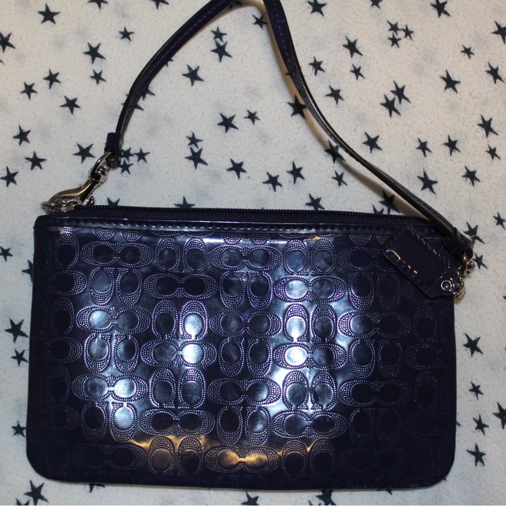 Coach Shimmering Purple wristlet